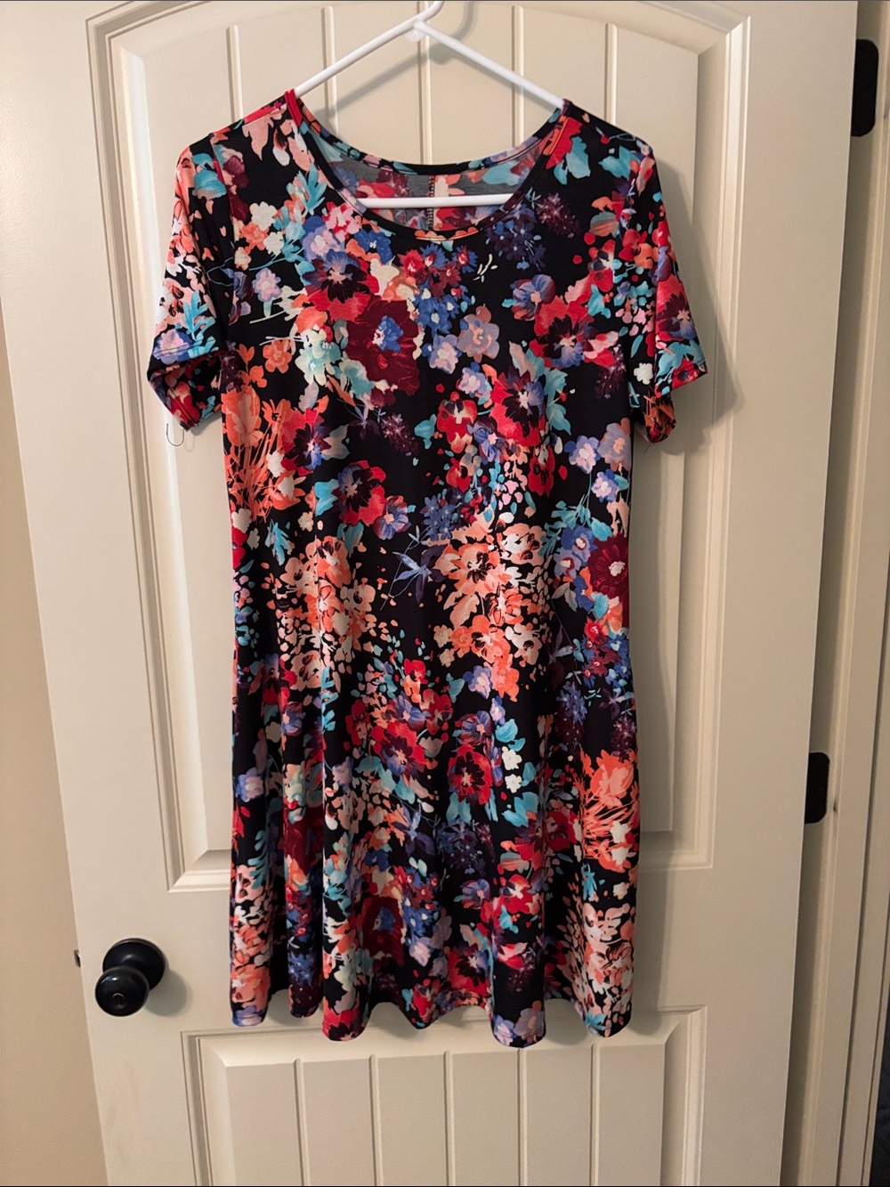 Floral A-Line Swing Dress in Multicolor